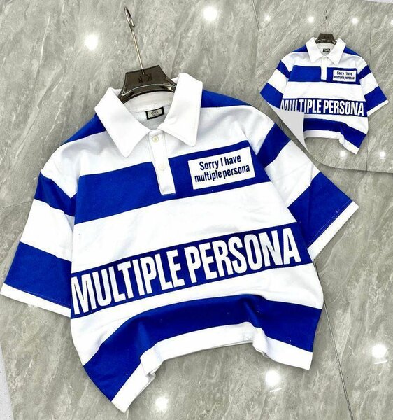 Polo rayé unisexe tendance