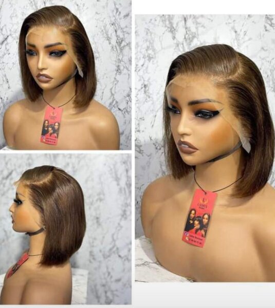 Perruque Lace Front Bob Coloré