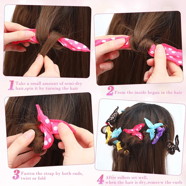 Bigoudis en mousse colorés