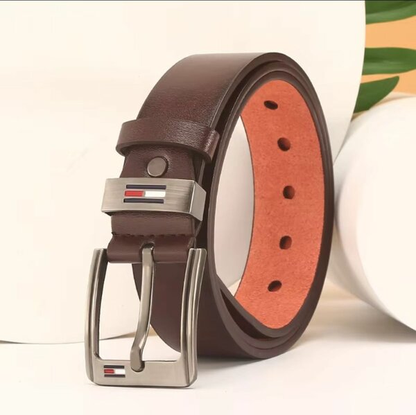 Men Leather Belt- Brown