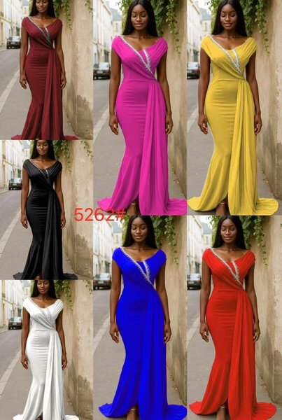 Robe de soirée élégante drapée