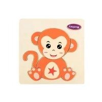 Wooden Monkey Puzzle Kids Educational Toys Multicolor