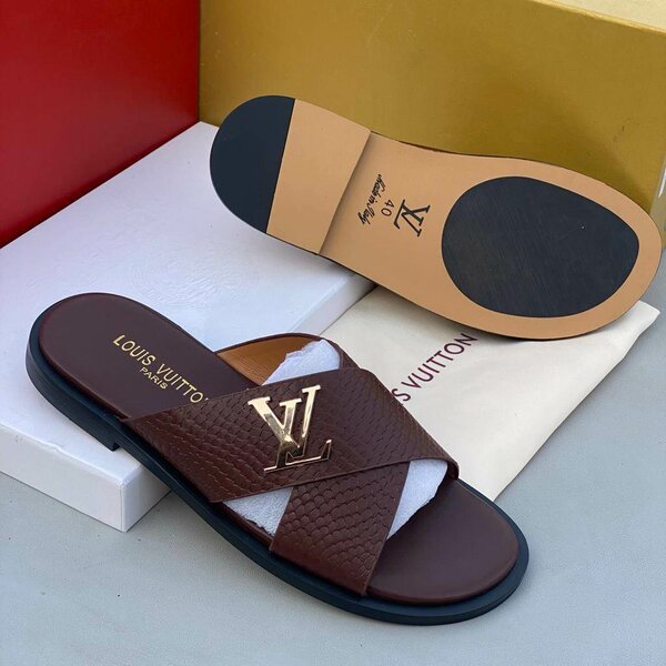 High quality leather slippers