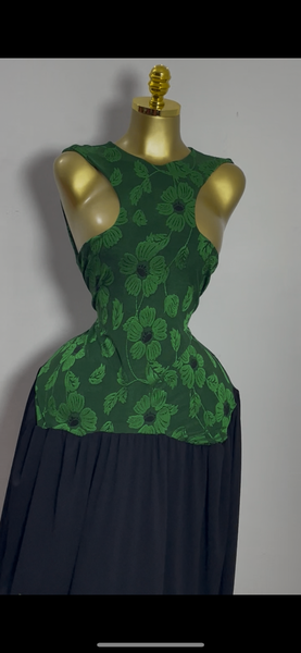 Robe longue élégante florale