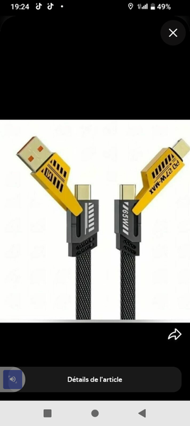 Câble USB-C haute vitesse