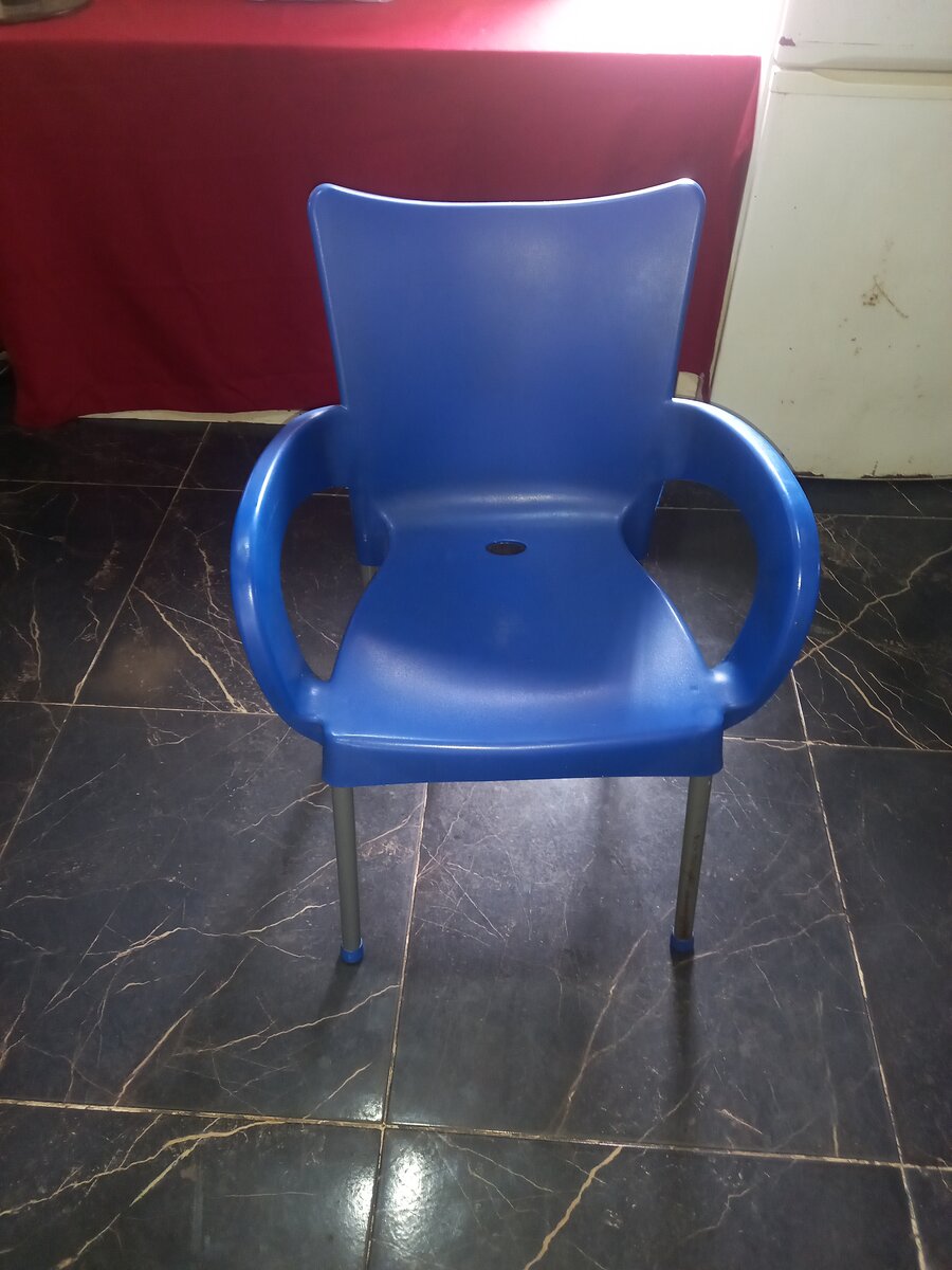 plastic chairs.