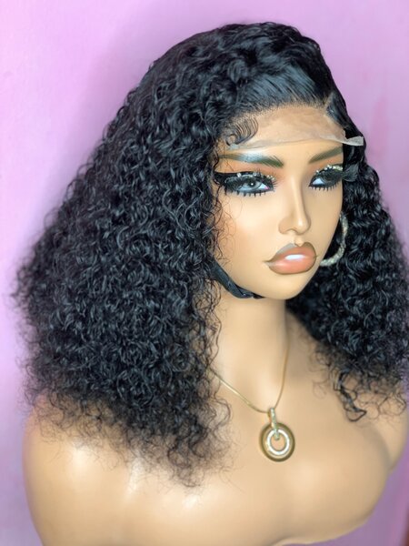 14inches human hair closure wig