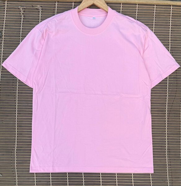T-shirt rose unisexe en coton