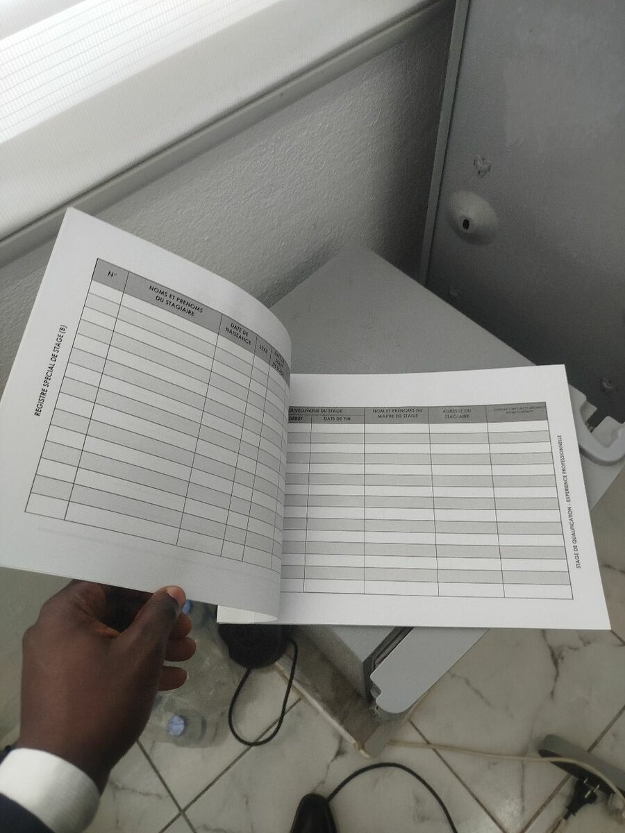 Registre de Stage Professionnel