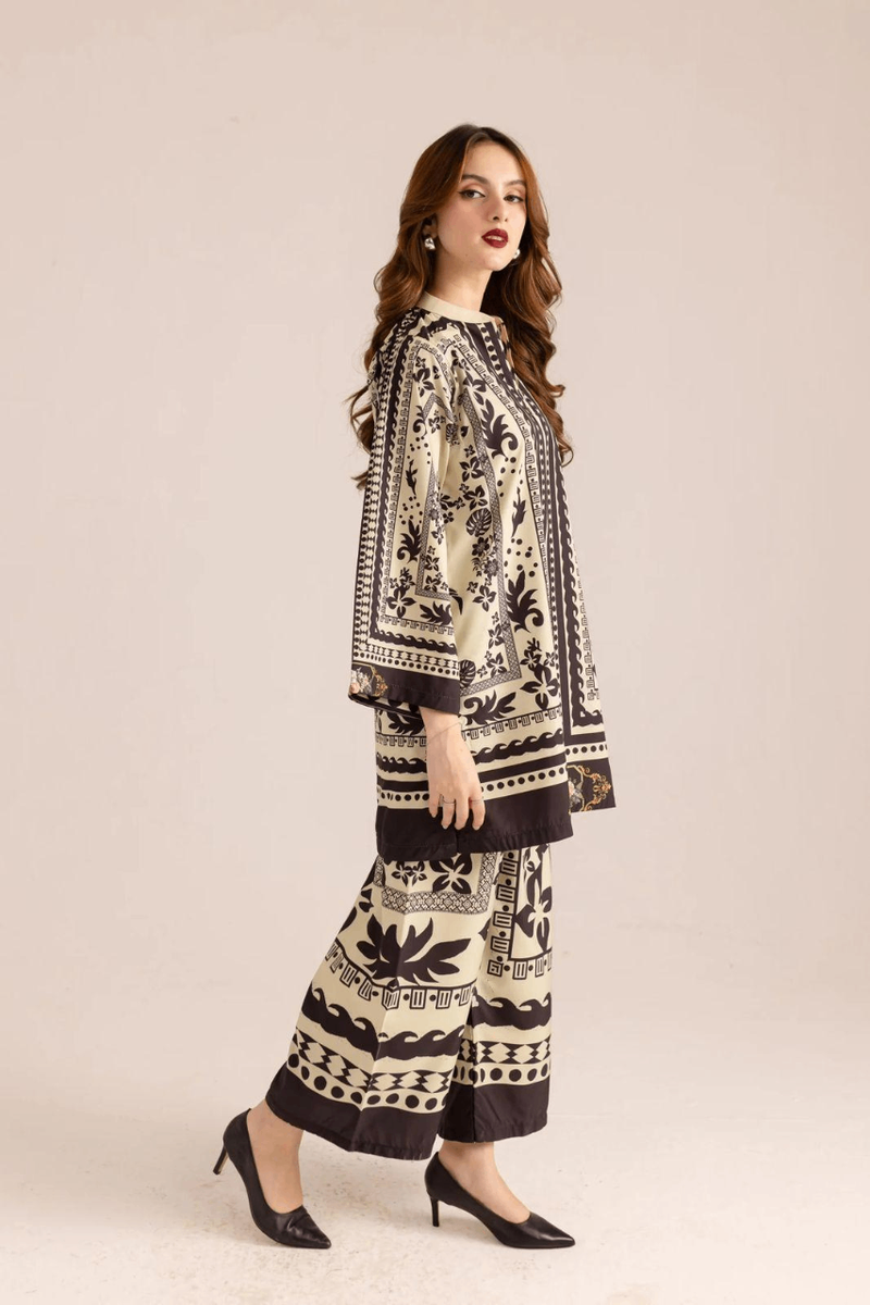 Stylish printed shirt and trouser set-2 women's teach outfit