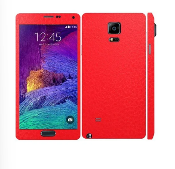 Samsung Galaxy Note 4 Red Common Leather Texture Mobile Skin