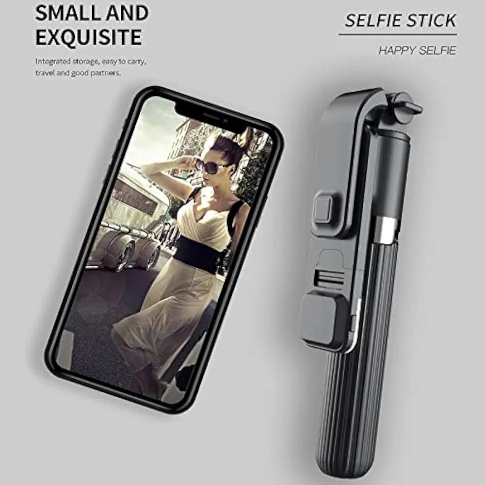 Q07 Bluetooth Selfie Stick with Light & Remote Control