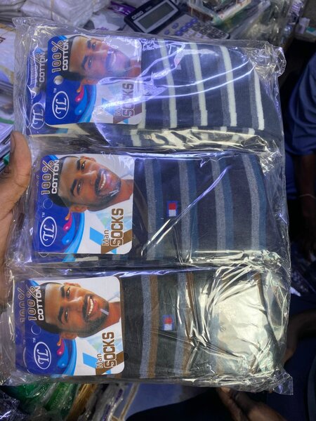 Chaussettes Rayées 100% Coton