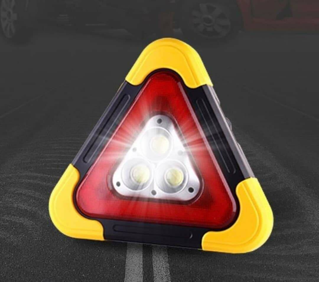 Triangle de signalisation+lampe rechargeable solaire+powerba
