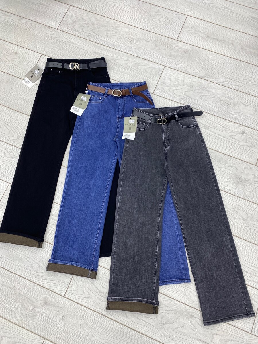 Полу начес джинсы