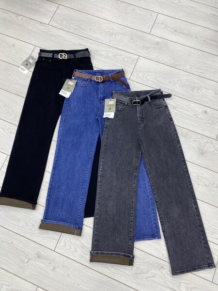 Полу начес джинсы