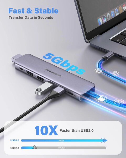 Hub USB-C 10 en 1 ultra Rapide