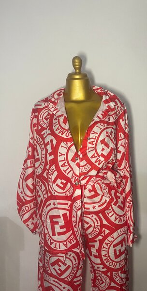 Ensemble rouge imprimé