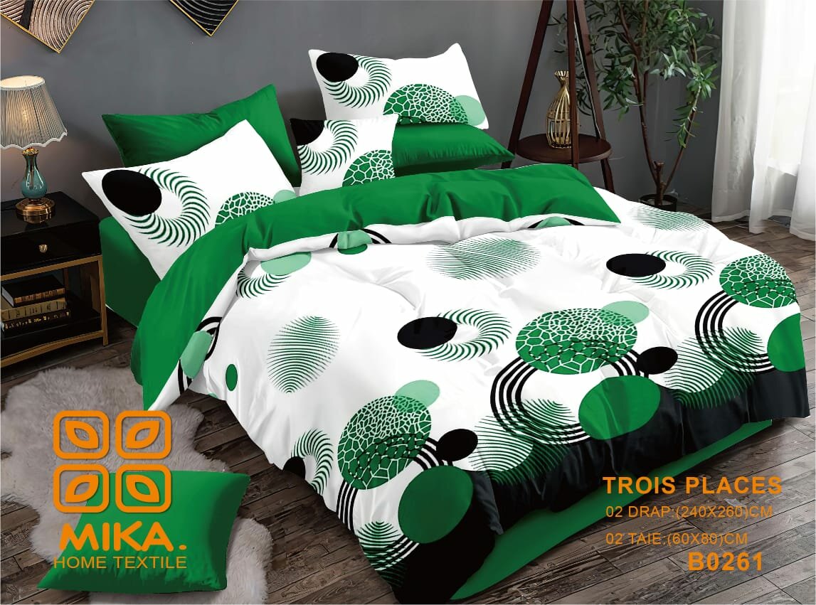 2 draps + 2 taies d'oreiller