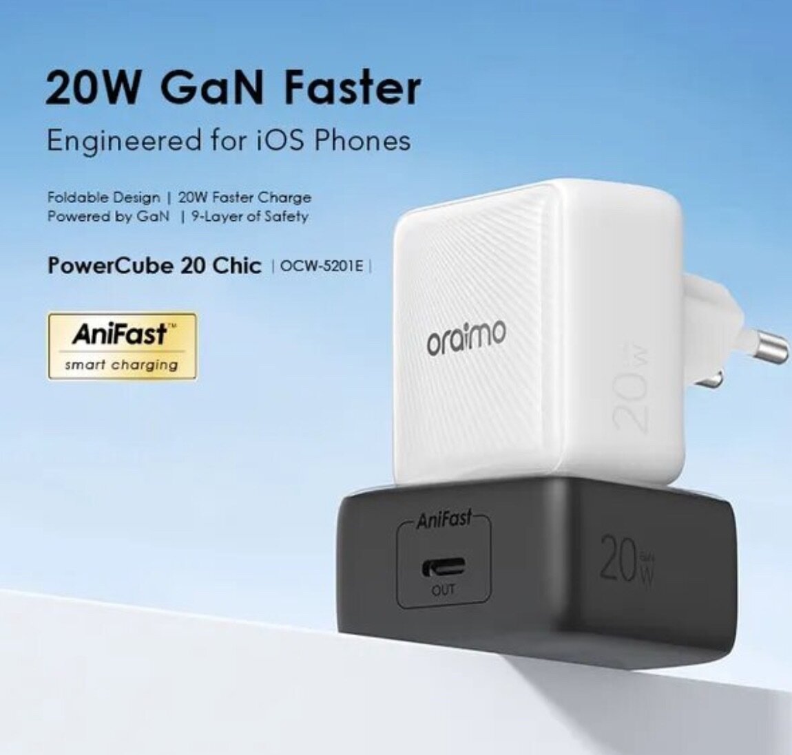 Chargeur rapide 20W Oraimo