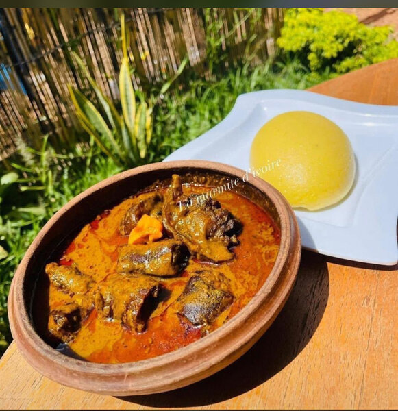 Plat de ragoût africain épicé