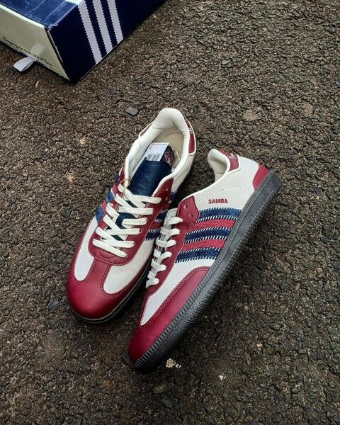 Sneakers Samba cuir rouge