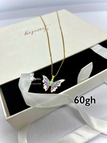 Butterfly shaped necklaces
