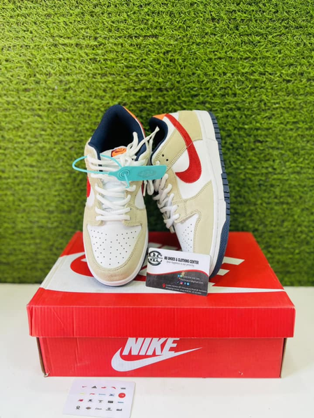 Chaussure beige rouge