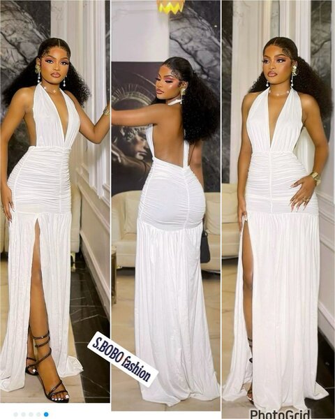 Robe de soiréeabec fente