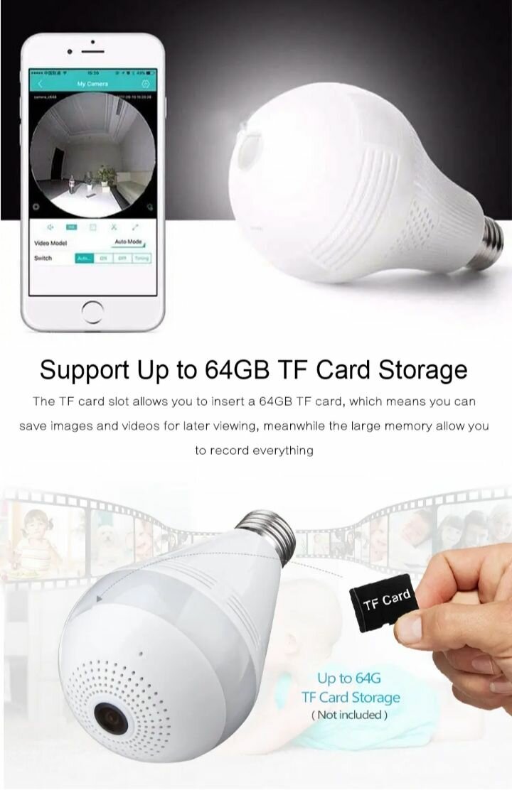 Caméra Panoramique 360° WiFi HD