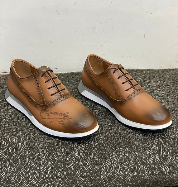 chaussures marron pour hommes  m055
