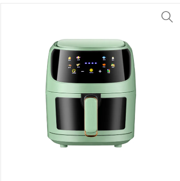 Green 8L Sliver Crest Digital Touch Screen Air Fryer with Viewing Window and Nonstick Basket
