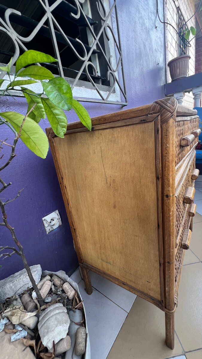 Commode Vintage en Rotin