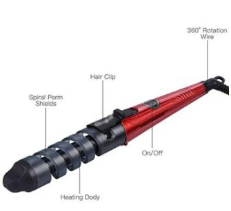 Original Electric C e r a m i c Hair Curler Spiral Hair Roll Curling Iron