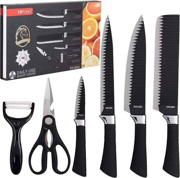 Lot de 6 couteaux de cuisine professionnelle