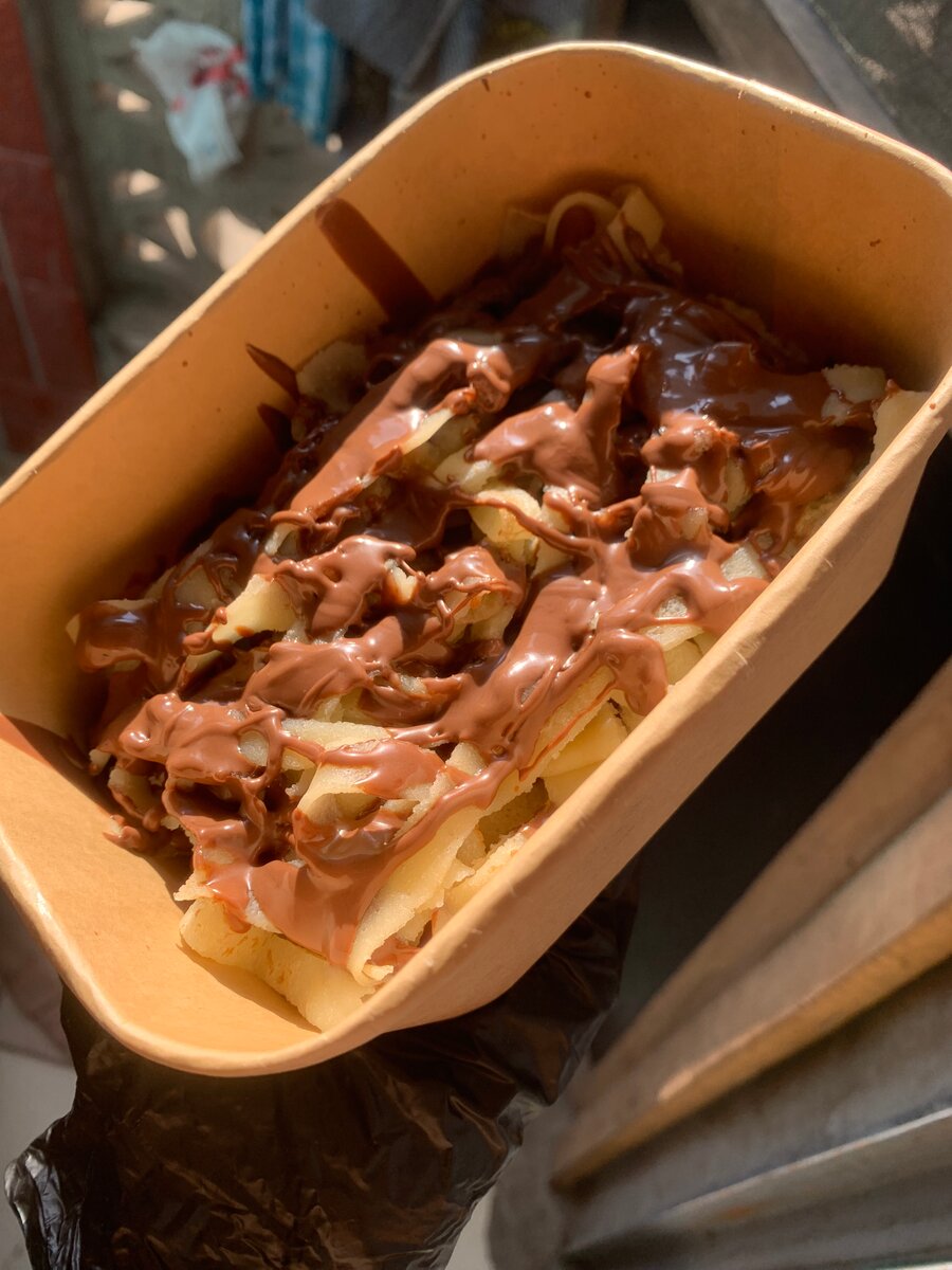 Fettucine de crêpe chocolat