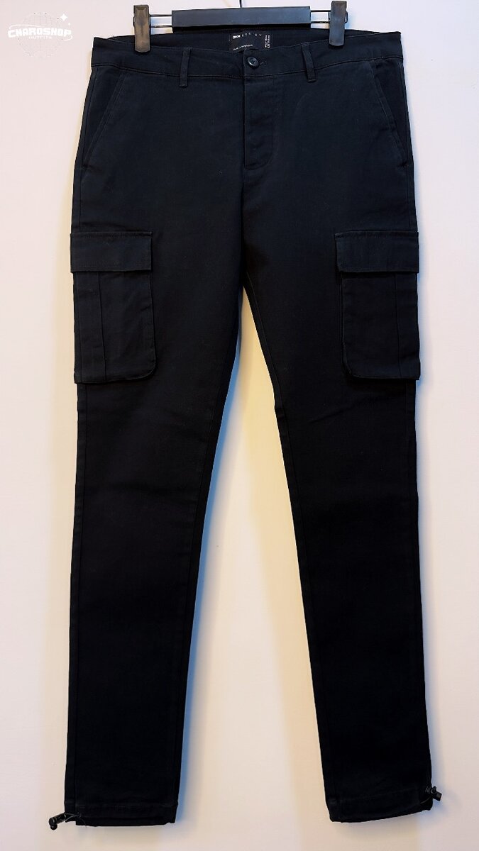 Pantalon cargo homme noir élégant