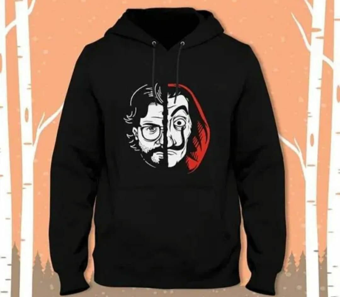 *Product Name*: 1 Pc Men's Cotton Fleece Money Heist Printed