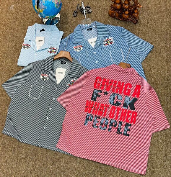 Chemise Vintage à Rayures Hommes