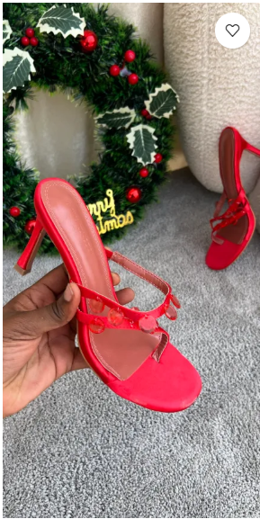 Ella Red Midlength Mules