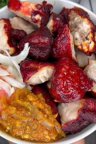 Croupion de dinde grillé ou br