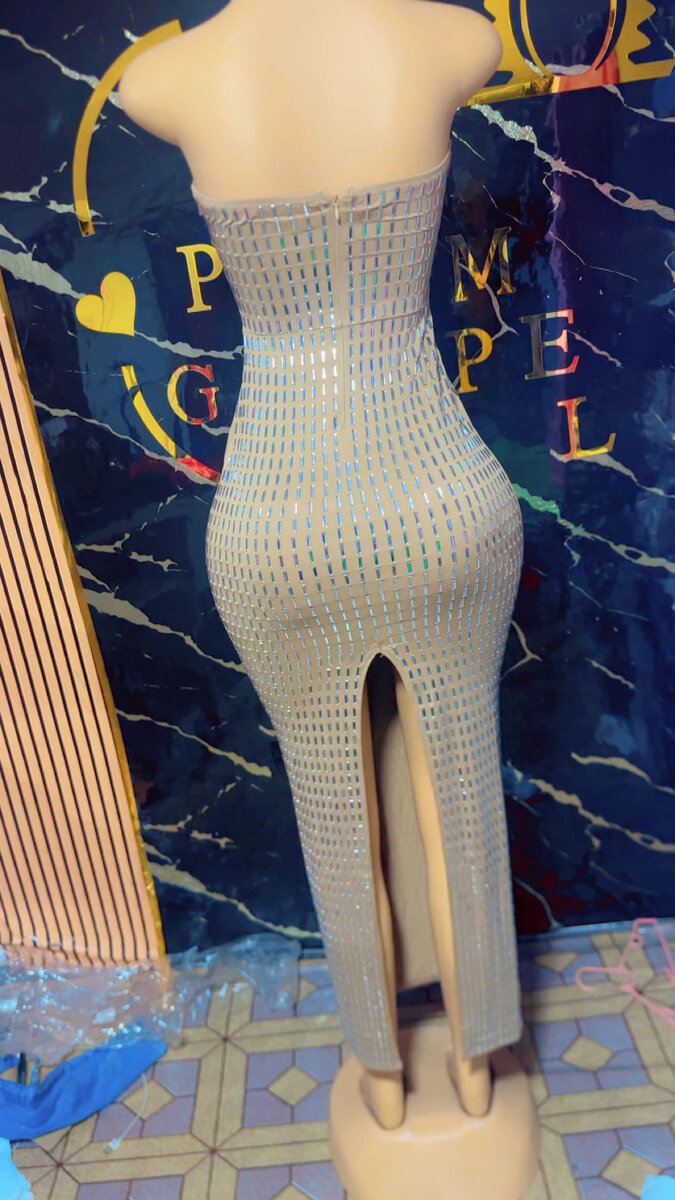 Robe longue scintillante