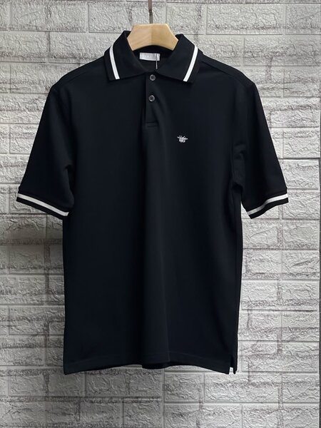Polo noir classique homme