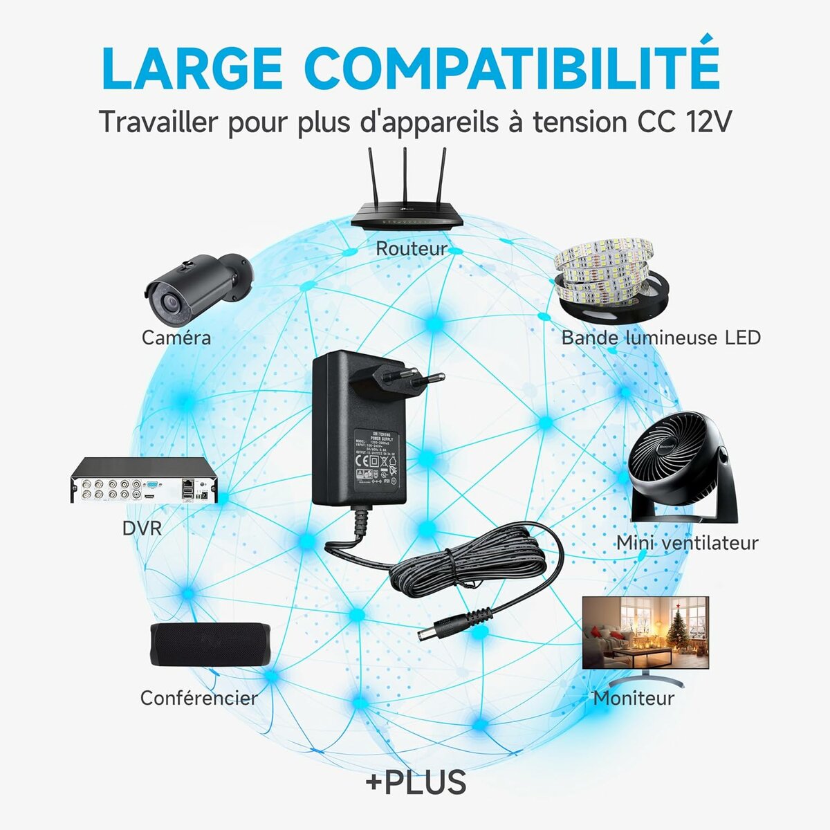 Adaptateur secteur 12V 2A