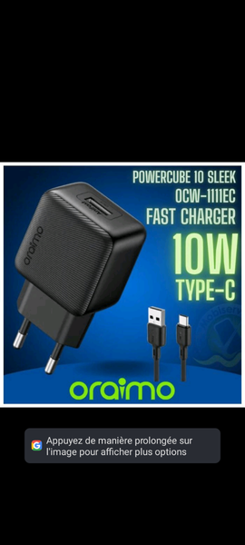 Chargeur Oraimo original typeC
