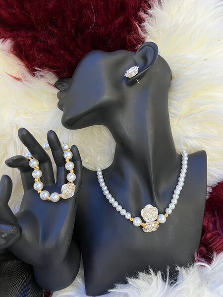 Collier et Bracelet Perles Élegant