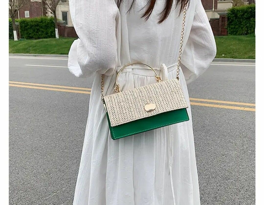 Sac à main en paille chic