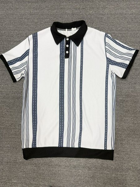 Polo à rayures contrastées