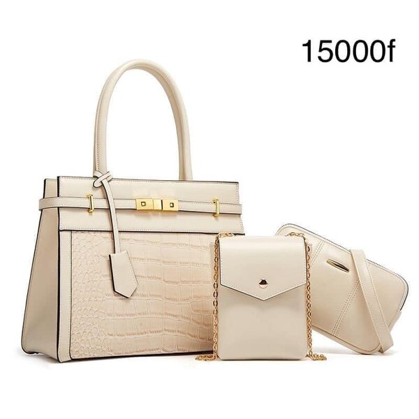 ensemble de 3 sacs à main en cuir pour femmes