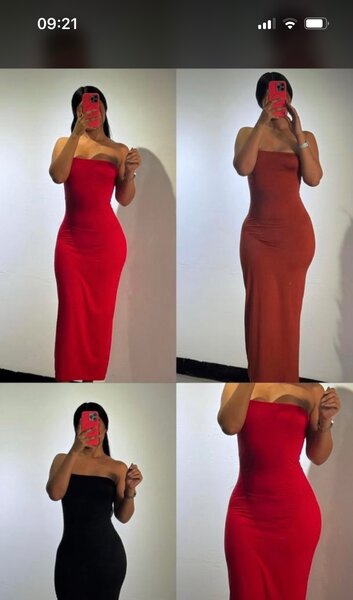 Robe moulante sans bretelles